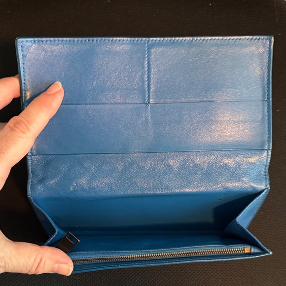 💫Bottega Veneta Elegant Blue Woven Women's Long Bifold Wallet💫 - Picture 6 of 6